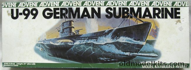 Revell 1/125 U-99 German U-Boat (Type VIIB) Submarine - Advent Issue, 2553 plastic model kit